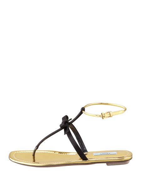 prada satin bow thong sandal|Prada Livermore.